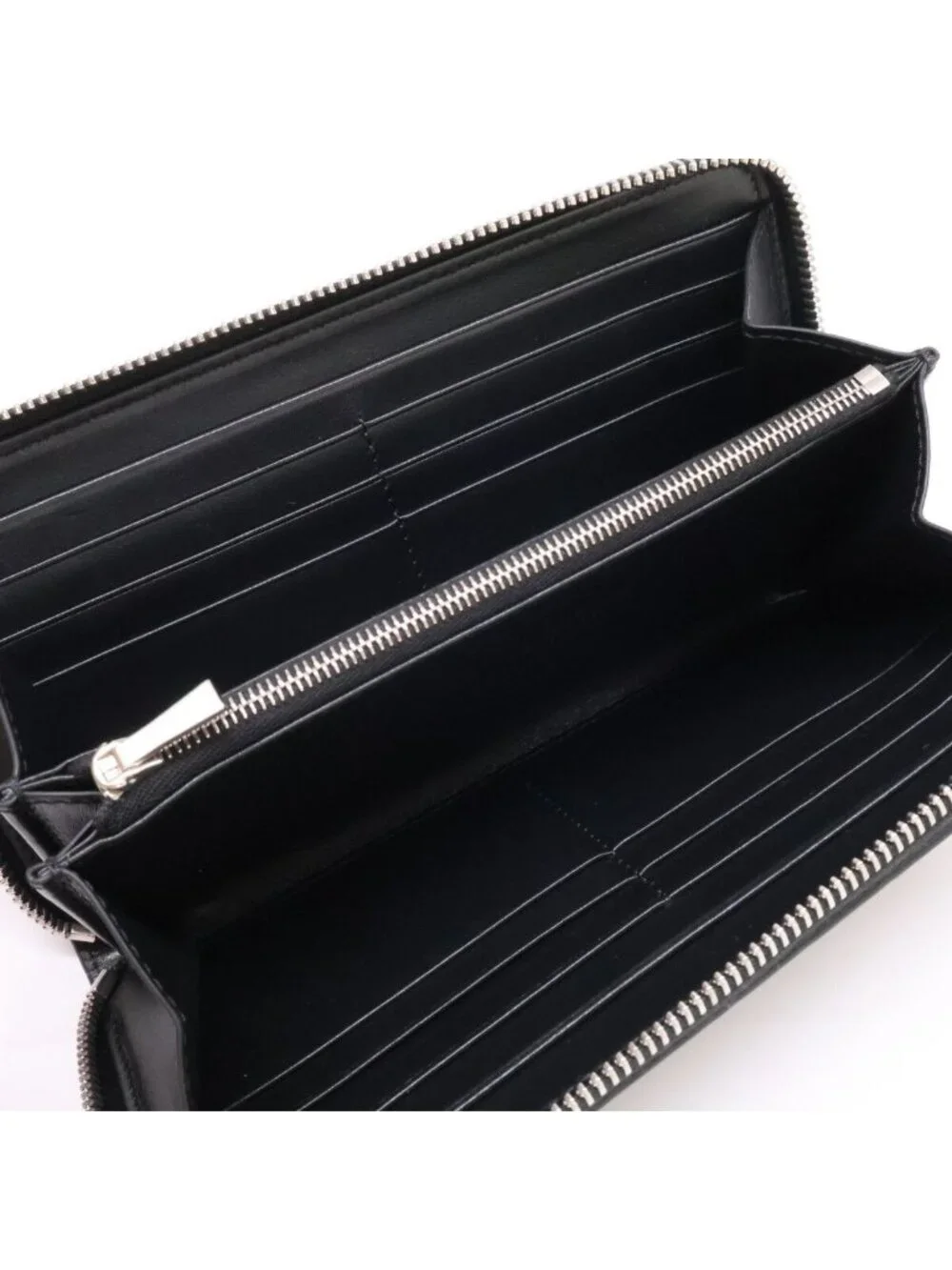 Celine Large Zip Wallet Triomphe Embossed Calfskin